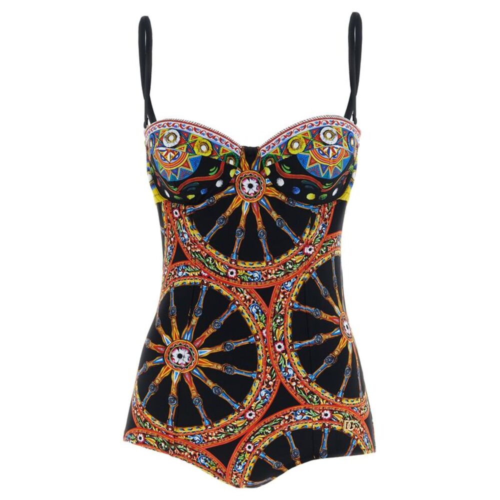 Dolce & Gabbana Multicolor Polyamide One-Piece Women's Swimsuit